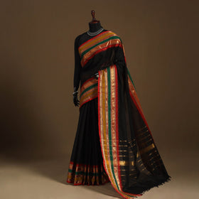 Black - kandangi chettinad cotton saree with border 26