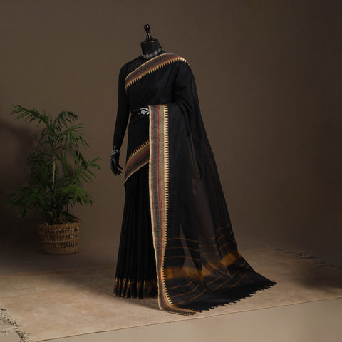 Black - kandangi chettinad cotton saree with border 71