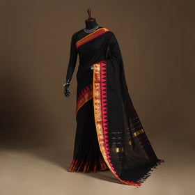 Black - kandangi chettinad cotton saree with border 94