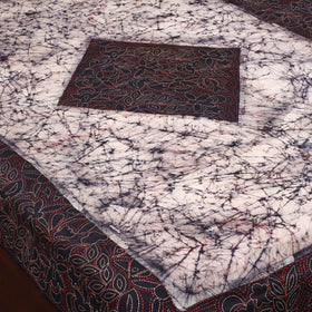 Kantha handwork cotton single hand batik bed sheet 08