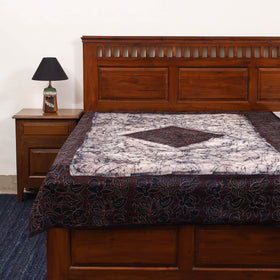 Kantha handwork cotton single hand batik bed sheet 08