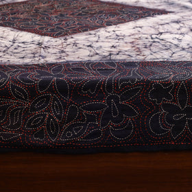 Kantha handwork cotton single hand batik bed sheet 08