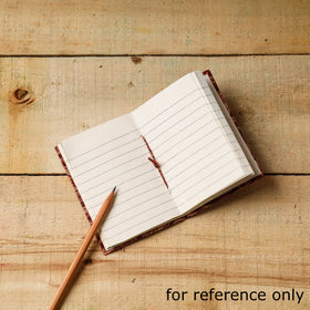 Black - Kantha Stitch Fabric Cover Handmade Paper Notebook (5 x 3.5 in)