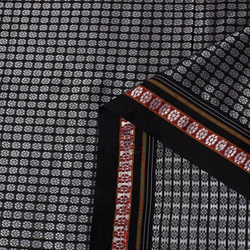 Buy Black Karnataka Weave Cotton Khun Fabric