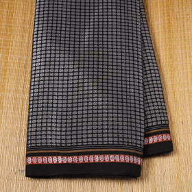 Buy Black Karnataka Weave Cotton Khun Fabric