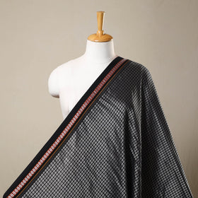 Buy Black Karnataka Weave Cotton Khun Fabric
