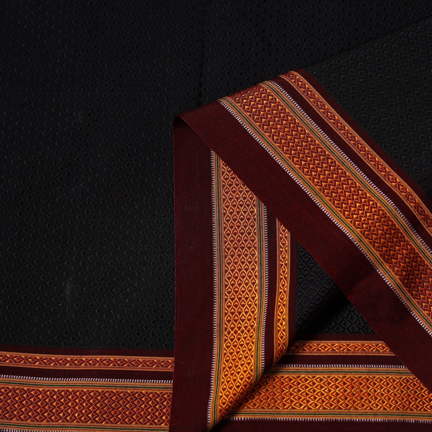 Karnataka weave cotton khun fabric 15 - handcrafted