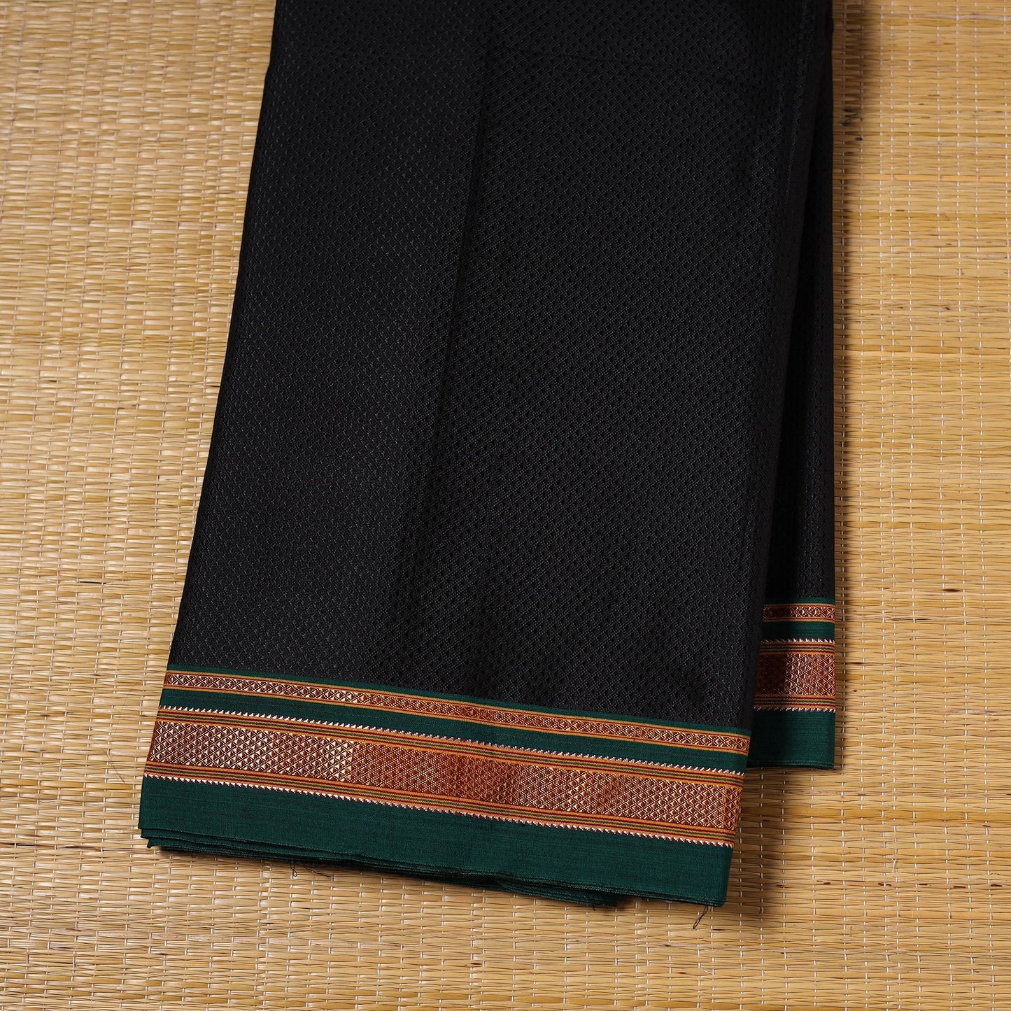 Karnataka weave cotton khun fabric 17 - handcrafted