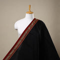 Black - karnataka weave cotton khun fabric 17 - handcrafted