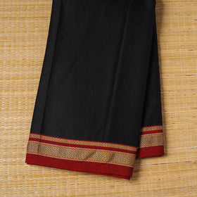 Black - karnataka weave cotton khun fabric 17 - handcrafted