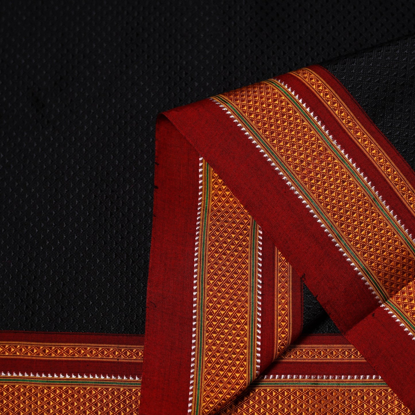Karnataka weave cotton khun fabric 22 - handcrafted