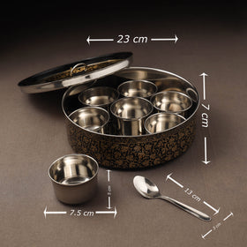 Kashmir enamelware floral handpainted stainless steel