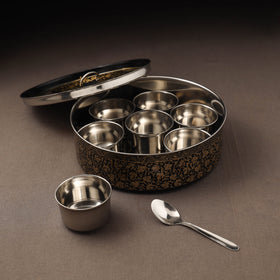 Kashmir enamelware floral handpainted stainless steel