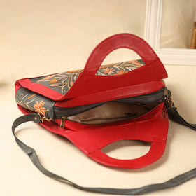  Black Kashmiri Crewel Hand Embroidery Handbag