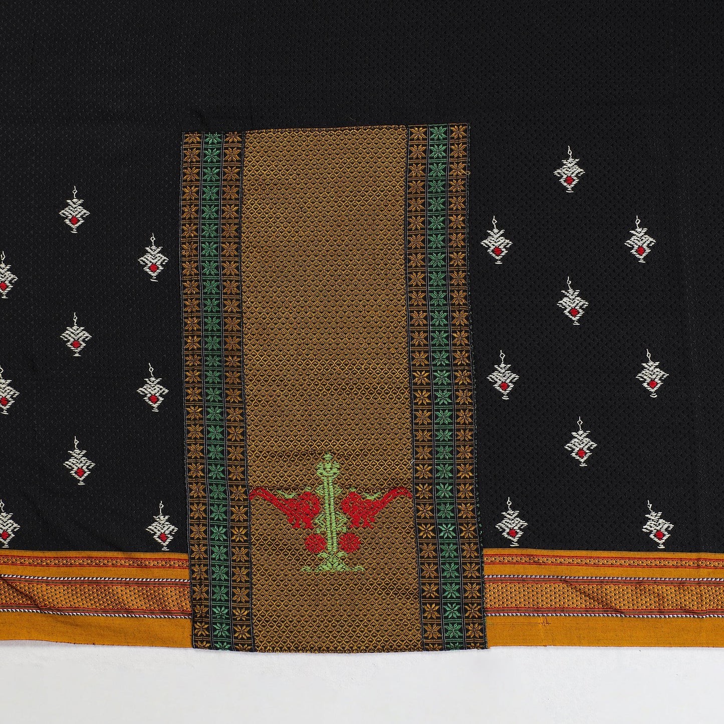 Buy Kasuti Embroidery Unstitched Khun Silk Cotton Blouse Piece 