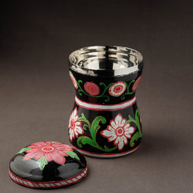 Black Kavad Handpainted Stainless Steel Multi Utility Canister
