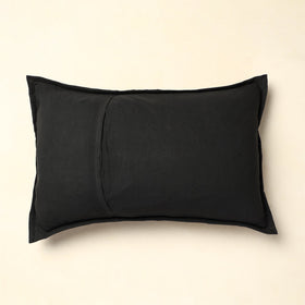 Black - khambadiya patchwork cotton pillow cover (24 x 17