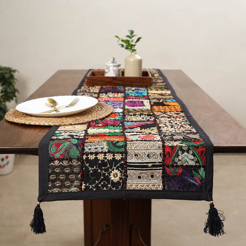 Khambadiya patchwork table runner (71 x 16 in) 06