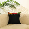 Black Khun Cotton Gavanti Kasuti Hand Embroidery Cushion Cover
