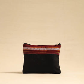  Black Khun Fabric Quilted Cotton Utility Pouch