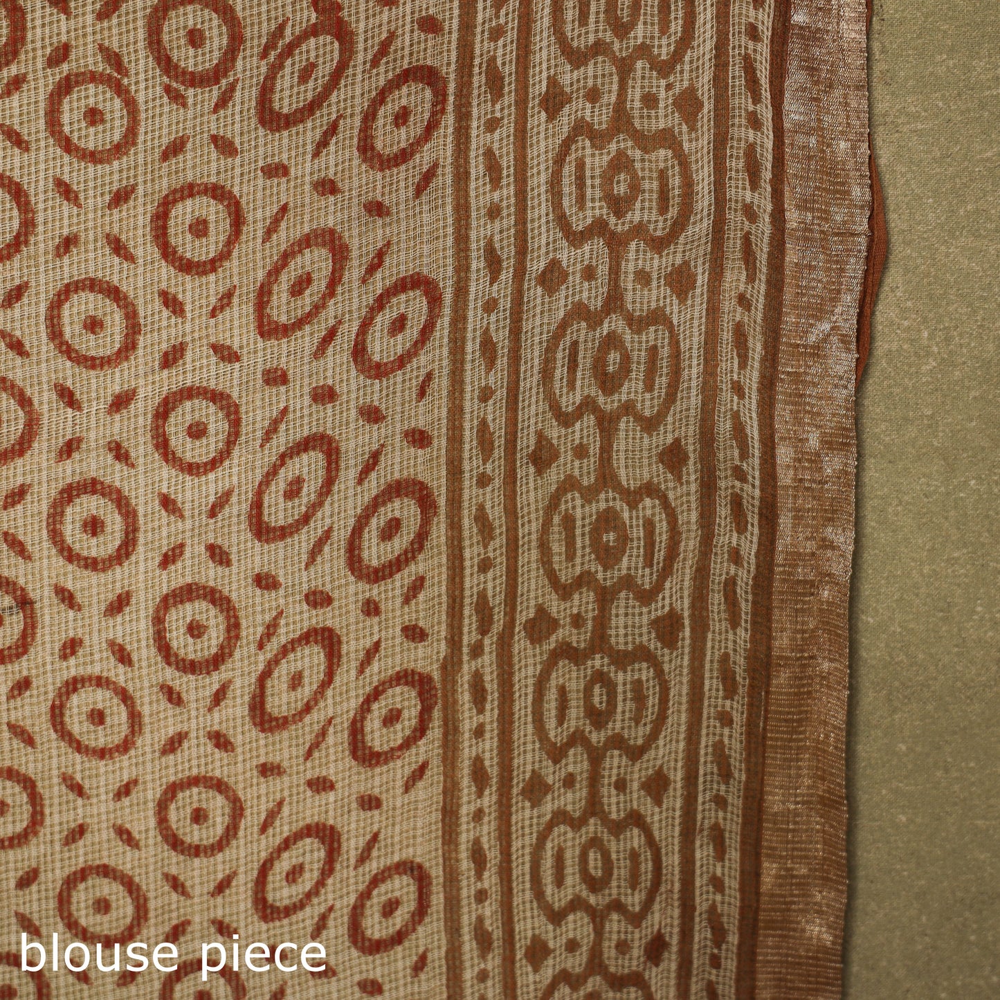 Black - kota doria cotton bagru saree 32 - handcrafted