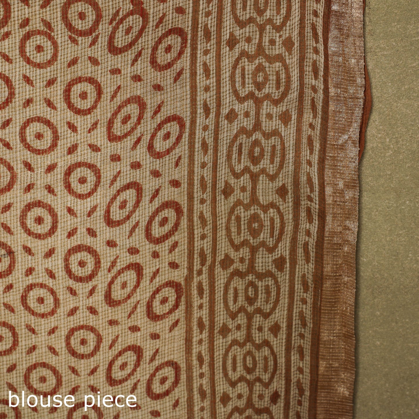 Black - kota doria cotton bagru saree 32 - handcrafted