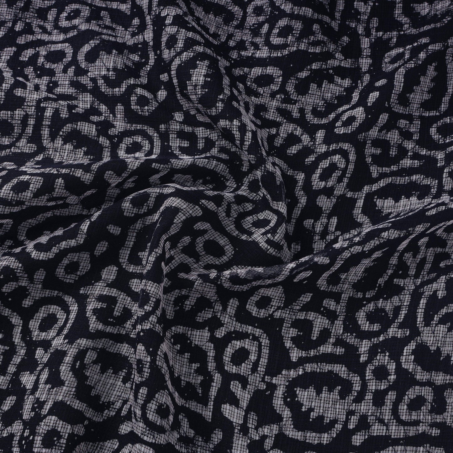 Kota Doria Cotton Hand Block Batik Print Fabric 10
