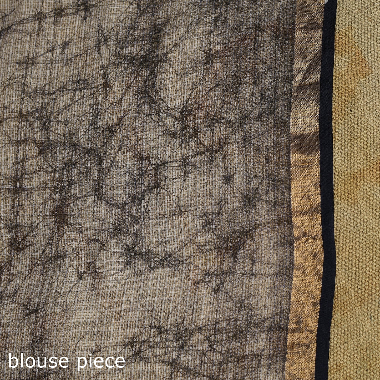 Black - kota doria cotton hand batik saree 05 - handcrafted