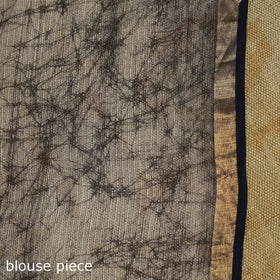 Black - kota doria cotton hand batik saree 05 - handcrafted