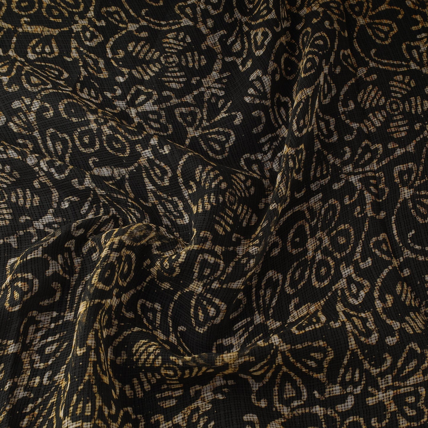 Kota doria cotton hand block batik print fabric 09