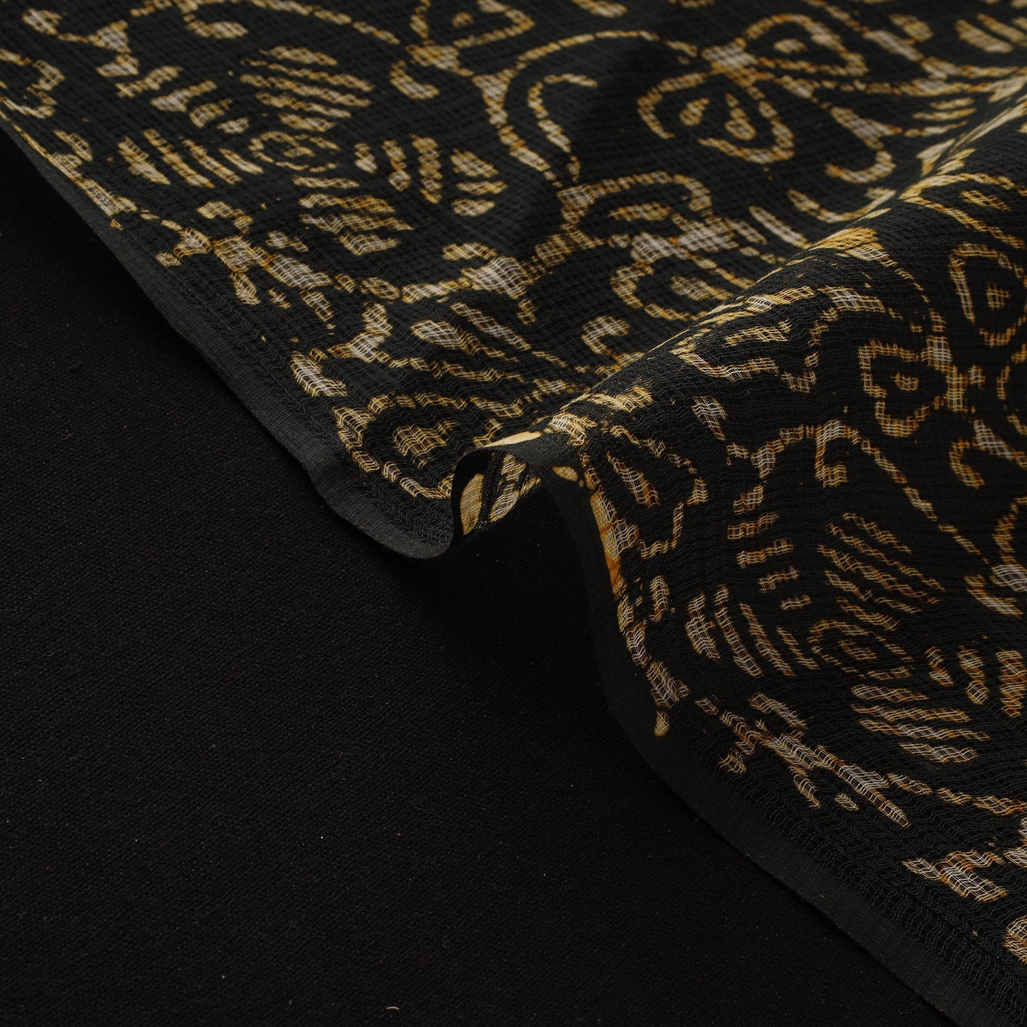 Kota doria cotton hand block batik print fabric 09