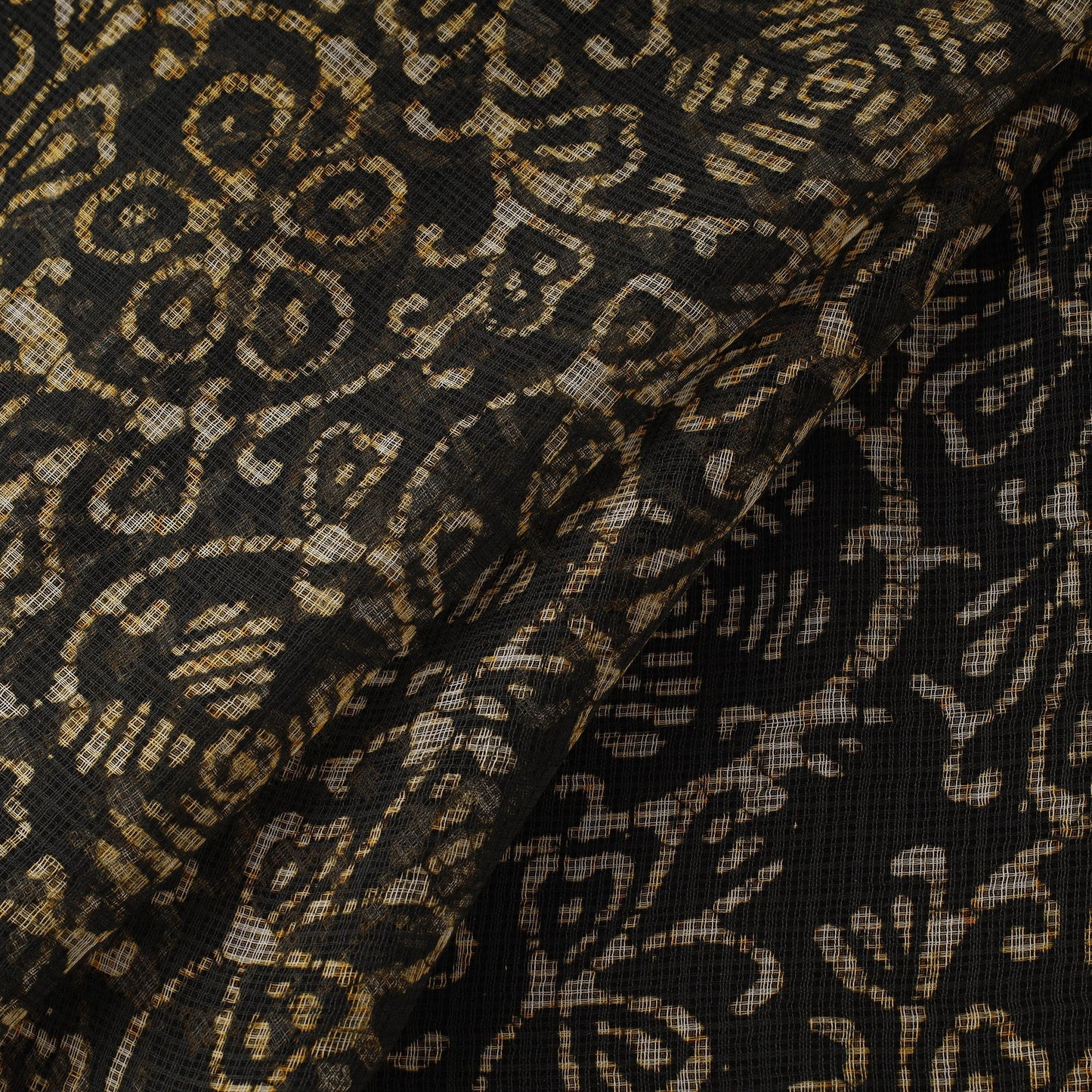 Kota doria cotton hand block batik print fabric 09