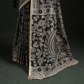 Kota doria cotton printed kalamkari saree 05 - handcrafted