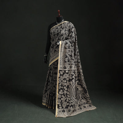 Kota doria cotton printed kalamkari saree 05 - handcrafted
