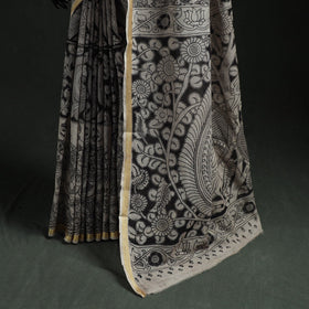 Kota doria cotton printed kalamkari saree 16 - handcrafted