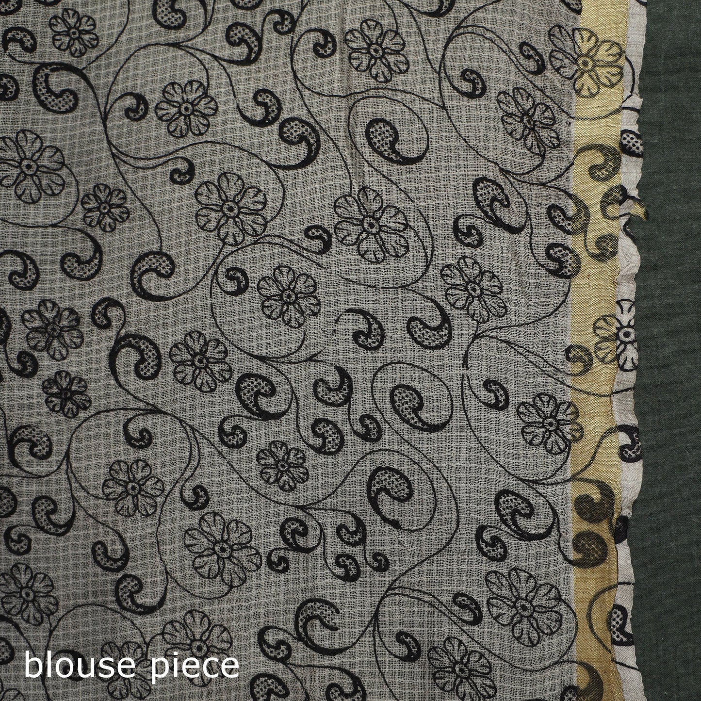 Kota doria cotton printed kalamkari saree 16 - handcrafted