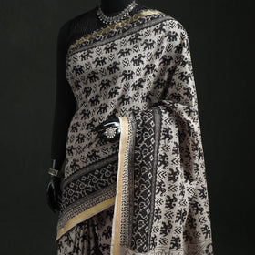 Kota doria cotton printed kalamkari saree 21 - handcrafted