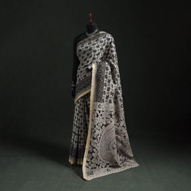 Kota doria cotton printed kalamkari saree 21 - handcrafted