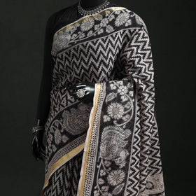 Kota doria cotton printed kalamkari saree 23 - handcrafted