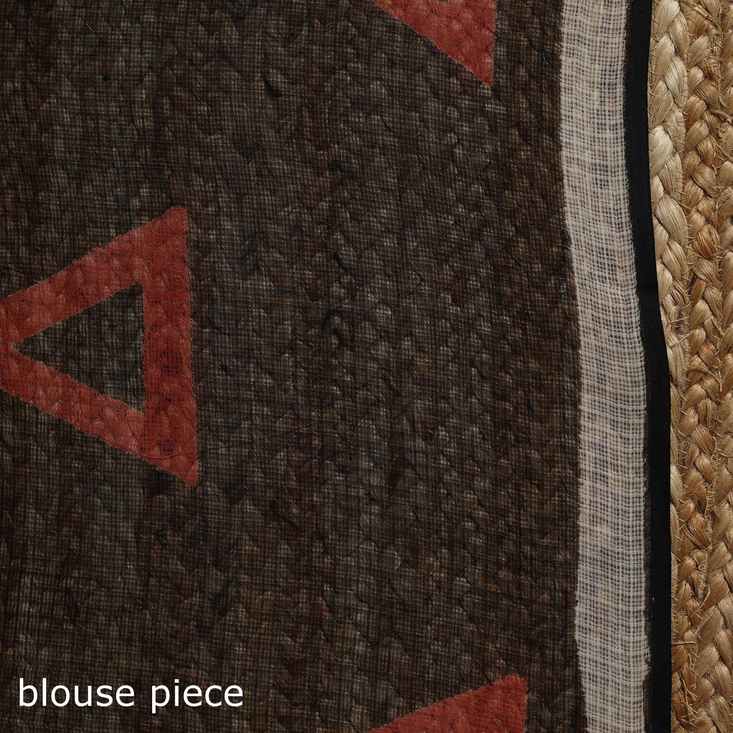 Black - kota doria cotton sanganeri saree - handcrafted