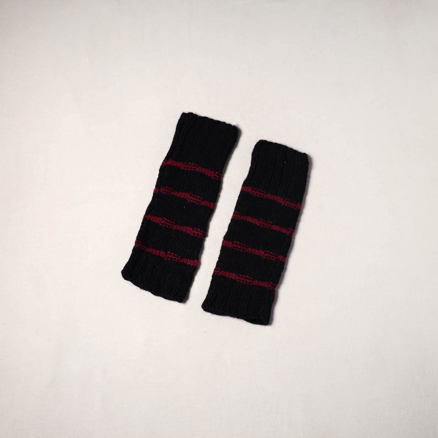 Black - kullu karishma hand knitted merino wool leg warmer