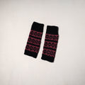 Black - kullu karishma hand knitted merino wool leg warmer