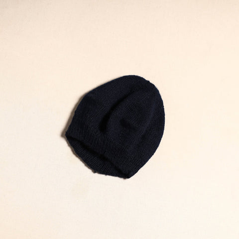 Black - kumaun hand knitted woollen beret cap 43