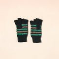 Black Kumaun Hand Knitted Woollen Hand Gloves (Adult)