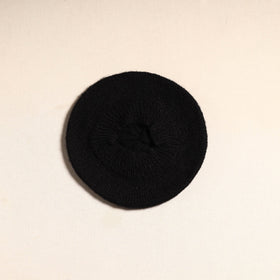 Black - kumaun hand knitted woollen beret cap 28