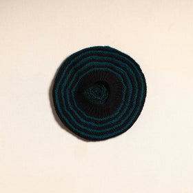 Black - kumaun hand knitted woollen beret cap 32