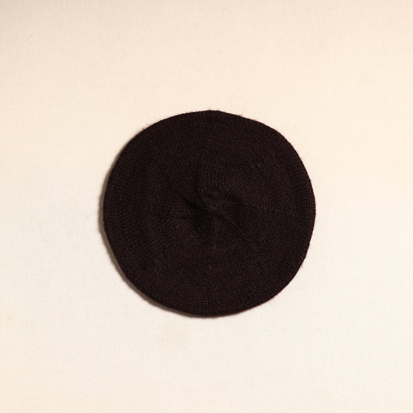 Black - kumaun hand knitted woollen beret cap 36