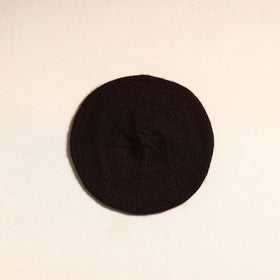 Black - kumaun hand knitted woollen beret cap 36