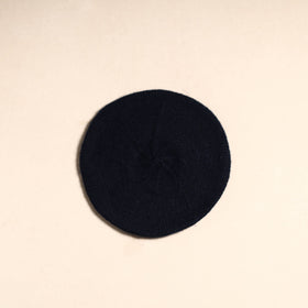 Black - kumaun hand knitted woollen beret cap 43