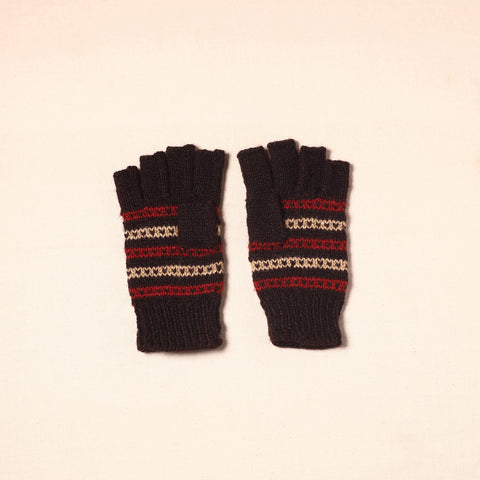 Brown Kumaun Hand Knitted Woollen Hand Gloves (Adult)